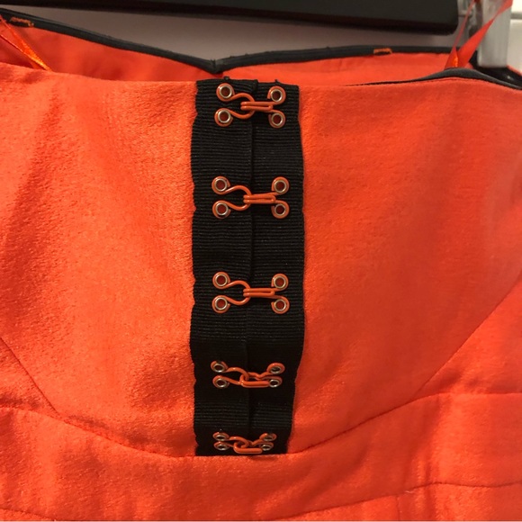 Urban Outfitters Cooperative Strapless Little Orange Dress - Picture 2 of 7